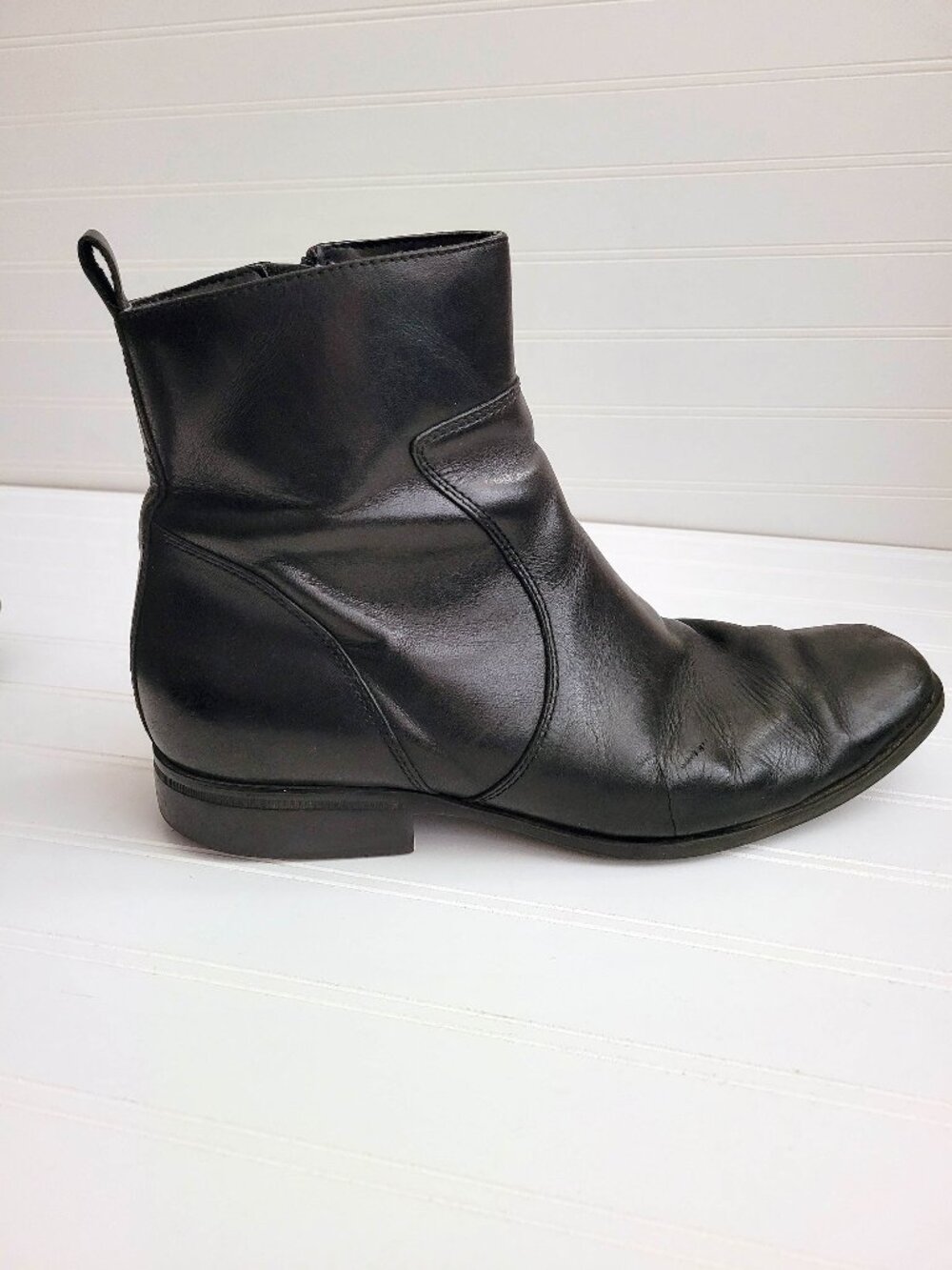 Rockport Toloni Boots Men's Size 10.5 Wide Black Zip Up Chelsea Casual Low